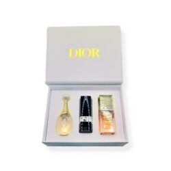 Dior Gift Set with Jadore EDP, Rouge 999 Satin Lipstick and Prestige La Micro Huile De Rose Advanced serum